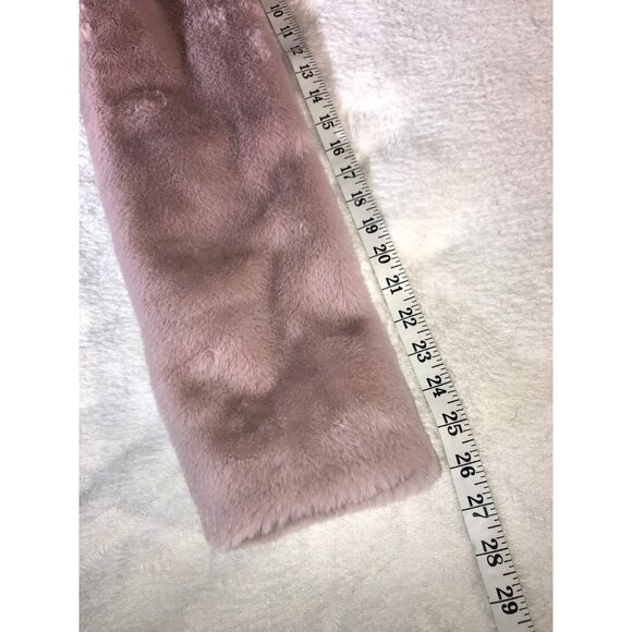 Rachel Zoe Women's Soft Powder Pink Faux Fur Cozy Jacket Winter Coat - Picture 7 of 8